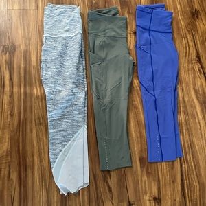 (3) pairs of Women’s LuluLemon leggings — size 6